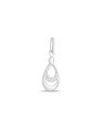 Pingente AG Gotinha c/ 2 Gotas Vazadas - G6 - 8mm x 23mm - 0.49gr