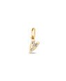Pingente Coracao Comprido 8mm c/ 4 Pedras - 00 - 6mm x 15mm - 0.23gr