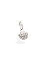 Pingente AG Concha 8mm p/ 5 Pedras Cristal - G6 - 7mm x 15mm - 0.42gr