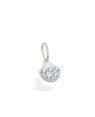 Pingente AG Concha 8mm p/ 5 Pedras Azul - G6 - 7mm x 15mm - 0.43gr