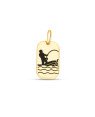 Pingente Placa Diamantada 20mm Pescador (Resina) - 00 - 13mm x 26mm - 1.50gr