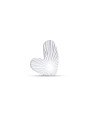 Pingente AG Passante Coracao Irregular 8mm Diamantado - G5 - 9mm x 8mm - 0.27gr