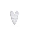 Pingente AG Passante Coracao Comprido 12mm Textura - G5 - 8mm x 12mm - 0.46gr