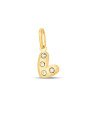 Pingente Coracao Irregular 8mm c/ Pedra  - 00 - 11mm x 17mm - 0.30gr