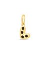 Pingente Coracao Irregular 8mm c/ Pedra  - 00 - 11mm x 17mm - 0.30gr