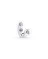 Pingente AG Passante Coracao Irregular 8mm p/ Pedra  - G5 - 9mm x 8mm - 0.29gr