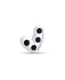 Pingente AG Passante Coracao Irregular 8mm p/ Pedra  - G5 - 9mm x 8mm - 0.29gr