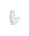 Pingente AG Passante Coracao Irregular 10mm Onda  - G5 - 10mm x 11mm - 0.45gr