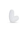 Pingente AG Passante Coracao Irregular 10mm Textura  - G5 - 10mm x 11mm - 0.46gr