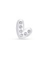 Pingente AG Passante Coracao irregular 10mm p/ Pedra - G5 - 10mm x 11mm - 0.44gr