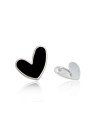 Pingente AG Passante Coracao irregular 10mm p/ Resina  - G5 - 10mm x 11mm - 0.43gr