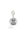 Pingente AG Berloque Redondo 12mm Cachorro - G5 - 12mm x 23mm - 1.46gr