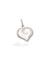 Pingente AG Coracao Vazado Liso e Onda - G3 - 14mm x 21mm - 0.70gr