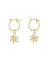 Brinco Argola com Margarida - 00 - 9mm x 27mm - 1.73gr