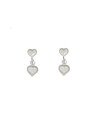 Brinco com Dois Coracoes Mini - G3 - 6mm x 15mm - 1.49gr