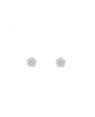 Brinco Flor com Carinha Feliz - G5 - 5mm x 5mm - 0.54gr