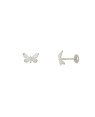 Brinco Borboleta Abaulada - G5 - 8mm x 5mm - 0.72gr