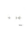 Brinco Estrela Abaulada - G5 - 5mm x 5mm - 0.46gr
