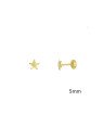 Brinco Estrela Abaulad - 00 - 5mm x 5mm - 0.37gr