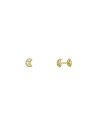 Brinco Meia Lua com Pedra - 00 - 4mm x 4mm - 0.48gr