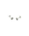 Brinco Flor com Sete Pedras Cristal - G5 - 6mm x 6mm - 0.84gr