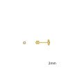 Brinco TP Copinho 2mm c/  Zirconia - 00 - 2mm x 2mm - 0.44gr