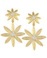 Brinco 2 Flores c/ Miolo Pedra - 00 - 30mm x 50mm - 14.16gr
