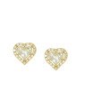 Brinco Fundicao - 38 Zirconia - Coracao Meio Pedra  - 00 - 15mm x 15mm - 3.68gr