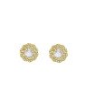 Brinco Fundicao -  82 Zirconia - Flor Miolo Pedra  - 00 - 12mm x 12mm - 3.06gr