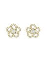 Brinco Fundicao - 72 Zirconia - Flor c/ 5 Petalas Vaz 16mm  - 00 - 16mm x 16mm - 4.55gr