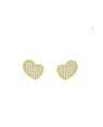 Brinco Fundicao - 64 Zirconia - Coracao Deslocado 10mm (Faz Lado) - 00 - 10mm x 10mm - 1.79gr