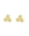 Brinco Fundicao - 36 Zirconia - 3 Flores (Faz Lado) - 00 - 15mm x 13mm - 2.43gr