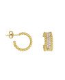 Brinco Fundicao - 80 Zirconia - Argola Lat Bolinhas Lisa 14mm c/ Rodio - 00 - 6mm x 14mm - 4.85gr