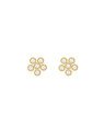 Brinco Fundicao - 12 Zirconia - Flor 10mm - 00 - 10mm x 10mm - 1.59gr