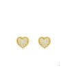 Brinco Fundicao - 36 Zirconia - Coracao Borda Bolinha 10mm - 00 - 10mm x 10mm - 2.22gr