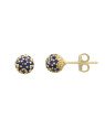 Brinco Fundicao - 62 Zirconia - Bola 8mm - Azul - 00 - 8mm x 8mm - 2.16gr