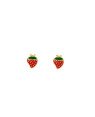 Brinco Morango c/ Resina 7mm - 00 - 7mm x 7mm - 0.57gr