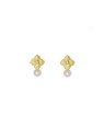Brinco Flor Picotada 7mm c/ Perola 4mm - 00 - 7mm x 12mm - 0.80gr