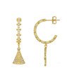 Brinco Fundicao - 70 Zirconia - Argola c/ N. S. Aparecida Pendurada  - 00 - 10mm x 35mm - 3.46gr