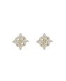 Brinco Fundicao - 32 Zirconia - Losango c/ 4 Florzinha - 00 - 13mm x 13mm - 2.13gr