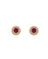 Brinco Fundicao - 110 Zirconia - Redondo 10mm Centro Solitario Saphira (Linha Princess) - 00 - 10mm x 10mm - 2.96gr