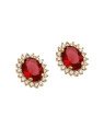 Brinco Fundicao - 38 Zirconia - Oval 12mm Centro Pedra Rubi (Linha Princess) - 00 - 12mm x 14mm - 4.47gr