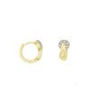 Brinco Fundicao - 10 Zirconia - Argola c/ Fivela c/ Rodio - 00 - 6mm x 12mm - 2.48gr
