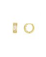 Brinco Fundicao - 6 Zirconia - Argola c/ Borda Lisa Vaz Atras 11mm - 00 - 5mm x 11mm - 1.76gr