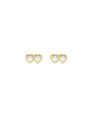 Brinco 2 Coracao Borda Lisa - 00 - 9mm x 5mm - 0.90gr