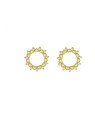 Brinco Fundicao - 22 Zirconia - Redondo c/ Coracao Liso Peq 13mm - 00 - 13mm x 13mm - 2.20gr