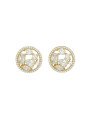Brinco Fund - 84 Zirconia - Redondo Vaz c/ 1 Retangulo 1 Gota 1 Nav 2 Red 1Quad - 00 - 15mm x 15mm - 3.72gr