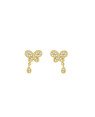 Brinco Fundicao - 36 Zirconia - Borboletinha Borda Lisa c/ Gota Pendurada - 00 - 10mm x 12mm - 1.51gr