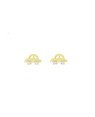 Brinco Fundicao - 4 Zirconia - Carrinho 9mm (Faz Lado) - 00 - 9mm x 6mm - 1.10gr
