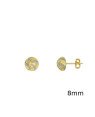 Brinco Usinado Meia Bola c/ Cata-Vento Diamantado 8mm c/ Rodio - 00 - 8mm x 8mm - 1.59gr